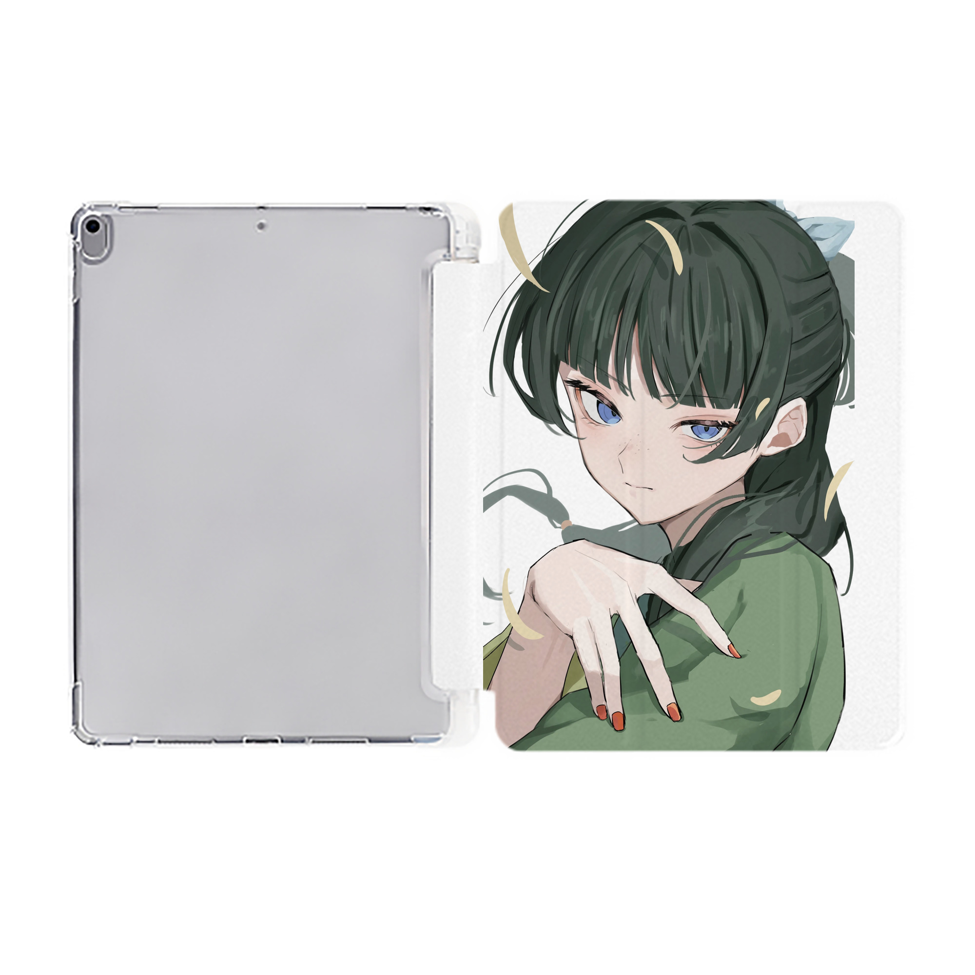 （画像用） 薬屋のひとりごと The Apothecary Diaries IPad ケース ペン収納付き 三つ折りスタンド PUレザー×シリコン 対応機種9.5/10.5/10.9インチ